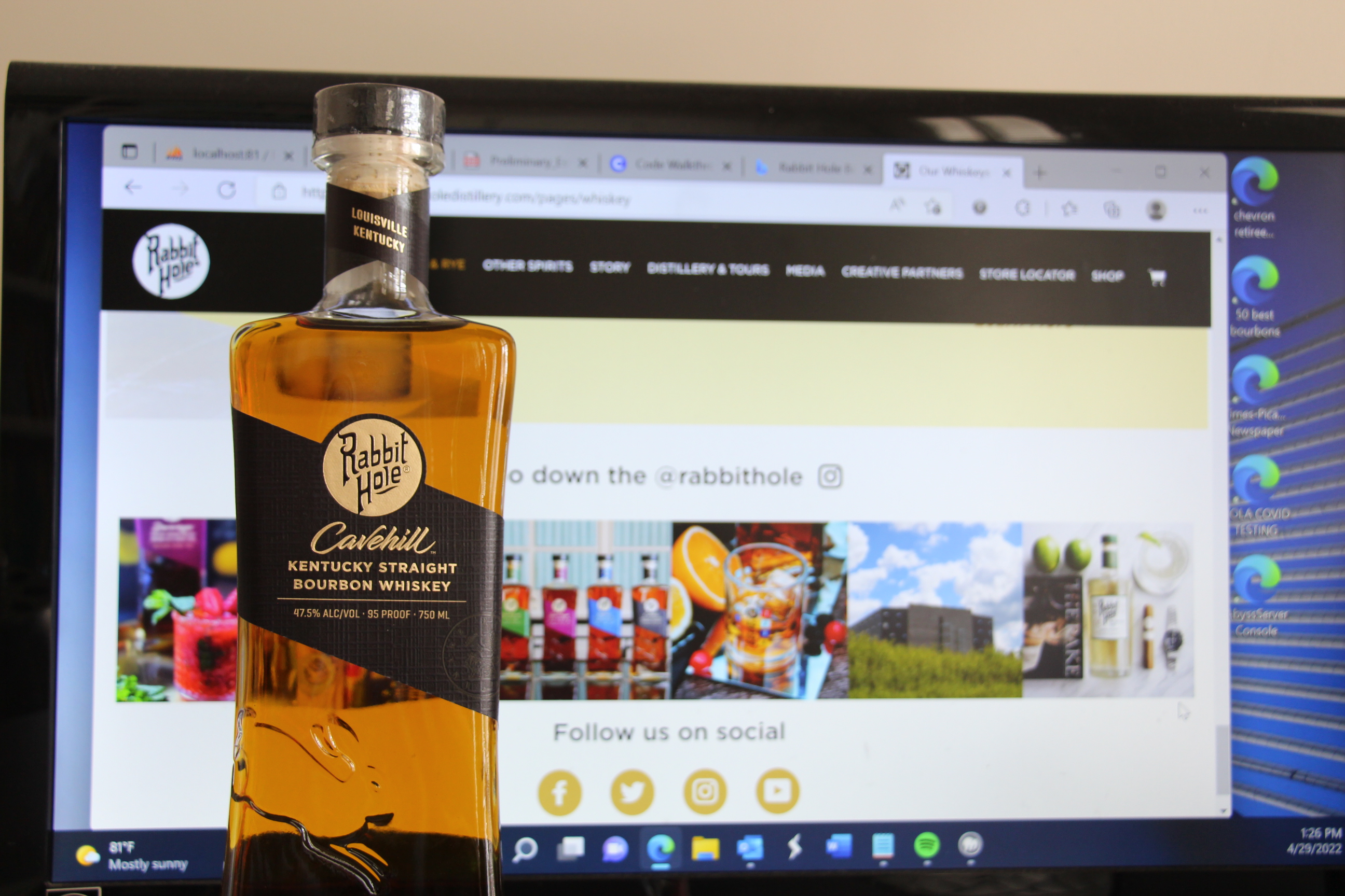 Rabbit Hole Cavehill Bourbon Whiskey